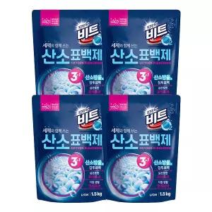비트 O2 산소 표백제 1.5kg, 4개