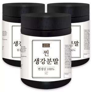 헬로우그린 시그니처 국내산 찐 생강 분말 200gX3(통) 총600g 찐생강 가루