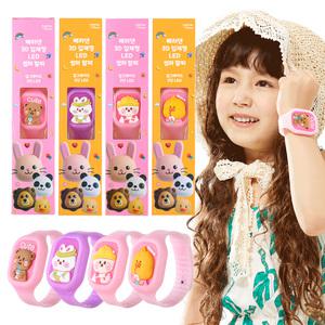 [26 NEW 패키지] 베러댄 3단 LED 썸머팔찌 4개세트 유아 어린이 썸머밴드 귀여운 불빛 팔찌 유치원 어린이집 답례품 구디백