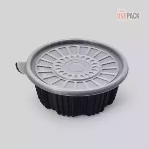 탕용기 EH 215파이 소 검정 200개 BOX 포장