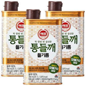 해표 통들깨 들기름 350ml x 3개