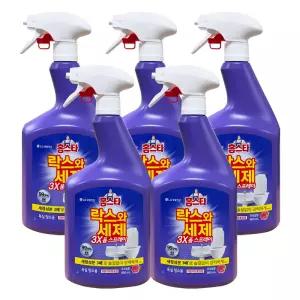 엘지생활건강 홈스타 락스와세제 3X 폼스프레이 후로랄향 900ml 5개 / 욕실청소 세정제