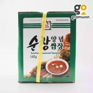 순창 재래식 쌈장 말통 14kg 식당용 대용량 한식