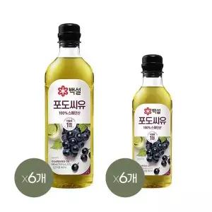 [CJ제일제당]백설 포도씨유 900ml x6개+500ml x6개