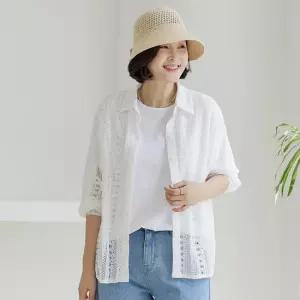 김여사, (무료배송) 썸머 펀칭 자수 셔츠 3NB504520 엄마옷 중년여성 50대 60대