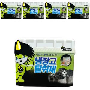 산도깨비 냉장고 탈취제 숯 200g x 5개 대용량 냄장 김치 음식 냄새 제거