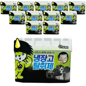 산도깨비 냉장고 탈취제 숯 200g x 12개 대용량 냄장 김치 음식 냄새 제거