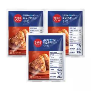 CJ 햇반 파로곤약 닭갈비주먹밥 400g, 3개