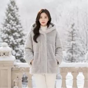 [롯데백화점]지고트 *후드 페이크 무스탕 자켓JRCE3FR513