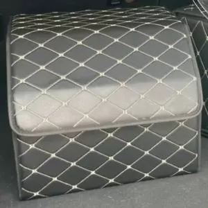 차량수납함 차량용 가죽커버 트렁크정리함 중형 신발수납함 신발보관함 (WFIFIG7)