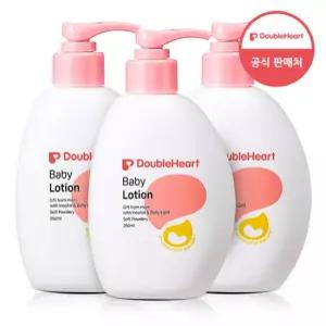 더블하트 생애 첫 보습 데일리 파우더리향 베이비로션 250ml 3개