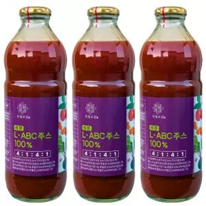 천보바이오 레몬ABC주스100% 1Lx3병 총3,000ml 초 대용량
