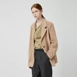 [롯데백화점]씨씨콜렉트 인조 스웨이드 싱글 자켓 C254PSF515