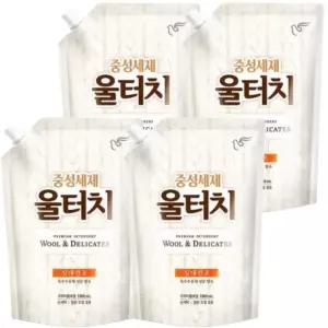 피죤 울터치 중성세제 겸용 리필 1.3L 4개