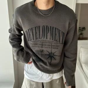 [아레스]디벨러 빈티지 크랙 골지 오버핏 니트 (3color)