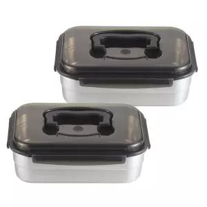 올품락 포스코 STS304 스텐밀폐용기 핸디 1호 2.4L x 2개