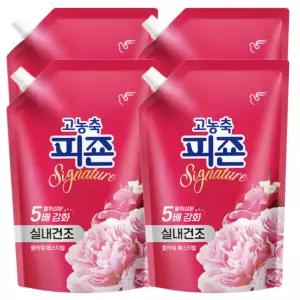 피죤고농축 피죤섬유유연제 실내건조섬유유연제 플라워페스티벌 1600ml 4개