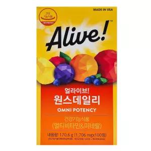 얼라이브 원스데일리 종합비타민 1706mg X 100정