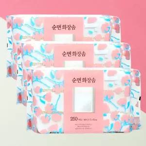 순면 화장솜 250매입 x 3개