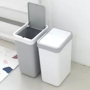원터치 슬림 사각 휴지통 10L 2개