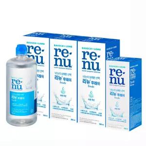 바슈롬 리뉴 후레쉬 500ml x 3개 + 후레쉬 355ml x 1개 소프트 렌즈 세척액