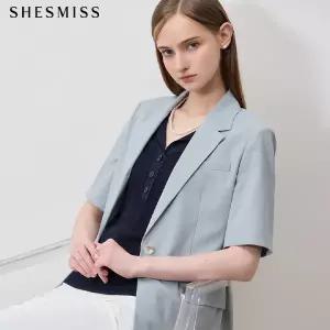 [쉬즈미스(SHESMISS)] 감각있는 트윌 싱글 반팔 재킷 (택가격: 298000원)