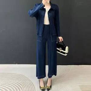 플라라 (88까지)플리츠데일리숏버튼자켓+팬츠SET