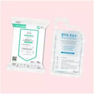 물따로 생분해 신생아물티슈 오리지날 라이트 휴대 15매 28set 4667891