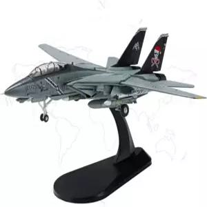 우드너베이 F-14 톰캣 다이캐스트 비행기-1/100 스케일 졸리 로저스 크리스마스 테일 메탈 항공기 모델 수집가 항공 애호가 디스플레이 스탠드 포함 프리미엄 F-14(xmas)