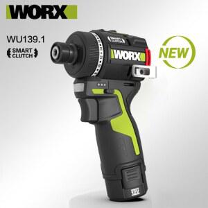전동드라이버 WORX WU139 무선 스크루 드라이버 듀얼 토크 12V 팩 GREEN 18 속도 1800RPM 배터리 50NM UNIVERAL 1 브러시리스