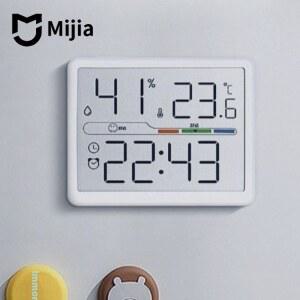 MIJIA 호환 전자 습도계 관측소 테이블 고정밀 시계 LCD 기능이있는 미니