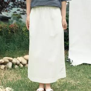 [치키타](센텀시티점)26SS_썸머코튼 미디롱 스커트 화이트 642603WH / 국내생산