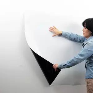 공간네모 더 쉽게 붙이는 화이트보드 칠판 대형 자석 화이트보드 접착식 백색 60cm x 40cm