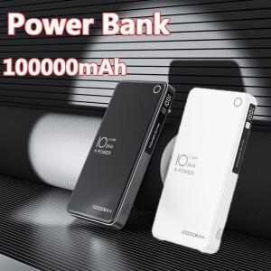 슈퍼 빠른 충전 100000mAh 고용량 전원 은행 휴대용 배터리 디지털 디스플레이 아이폰 삼성 화웨이