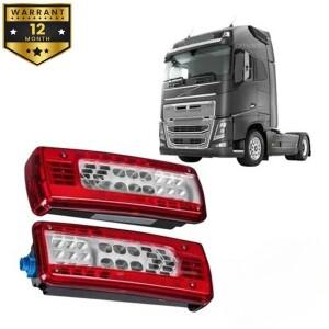 볼보 트럭 FMX 500용 좌우 24V LED 트럭 테일 라이트 어셈블리 1개 LED 테일 램프 OEM 82483074 82483073 2