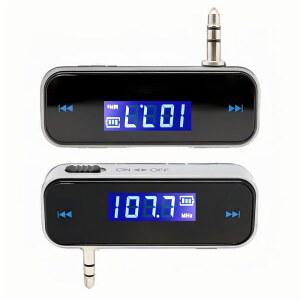 블루투스카팩 차량용 미니 무선 음악 오디오 FM 송신기, LCD 3 5mm, 차량용 MP3 송신기, 삼성에 적합한 아이패드용