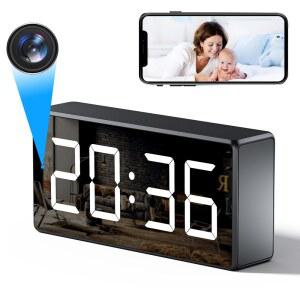 1080P HD WIFI 시계 카메라 166 카메라 마이크로 CamIR 나이트 알람 캠코더 디지털 시계 비디오 미니 DVR 오컬타 소형