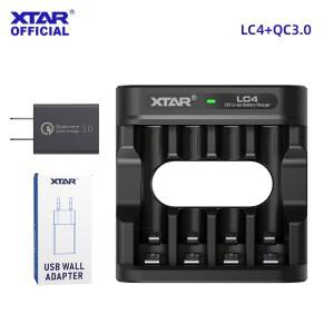 XTAR LC4/LC8 충전기+QC3.0 어댑터 1.5V AA 및 리튬이온 배터리(표시등 기능 포함) 전용