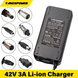 36V 3A 리튬 이온 배터리 충전기 출력 42V 팩 DC/XLR/4PXLR/RCA/GX16/IEC/XT60 커넥터