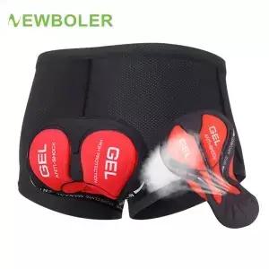 NEWBOLER 통기성 사이클링 속옷 반바지 5D 젤 패드 충격 방지 자전거 언더 팬츠 MTB 도로 남자