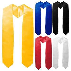 1pcs 졸업 스톨 새시 새틴 일반 명예 학사 가운 스카프 남여 성인