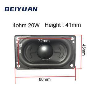 1PCS 45x80mm 4ohm 20W 직사각형 스피커는 Xiaomi 블루투스 유닛용으로 사용할 수 있습니다.