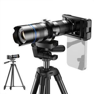 APEXEL APL-20-40XCR50 줌 단안 망원경 50mm 금속 렌즈 4K HD 다층 코팅 삼각대 스탠드 포함