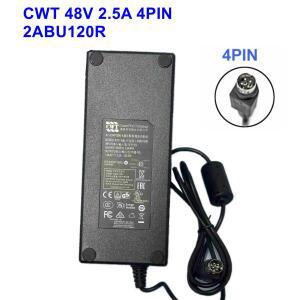 CWT 48V 2.5A 4핀 120W AC 어댑터 충전기 다화 네트워크  레코더 NVR 링 POE 전원 공급