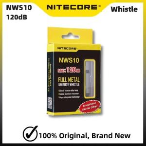 NITECORE NWS10 긴급 인명 구조 호루라기 120dB TC4 티타늄 합금 캠핑 SOS 생존 목걸이 도구