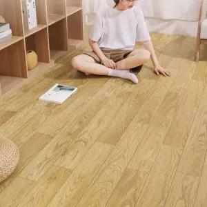 장판 거실 PVC 벽지 개조 나무질감 바닥 롤매트 평방미터
