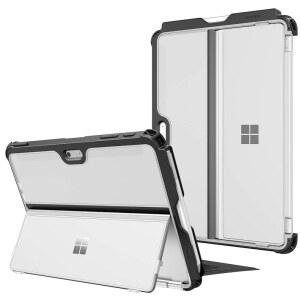 MICROSOFT SURFACE GO용 핀티 하드 케이스 4 / 3 2 1 (2023 2021 2020 2018) 타입 커버 키보드 + 오리지널 킥스탠드와 호환되는 충격 방지 폴리오 보호 견고한 프로스트 클리어 V8Z