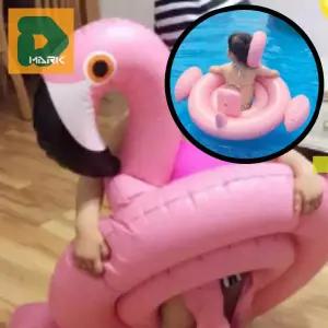물놀이용 보행기튜브 튜브세트 바캉스 물놀이 물놀이 플라밍고 미니펌프 아동용 수영장 용품 여름용 핑크