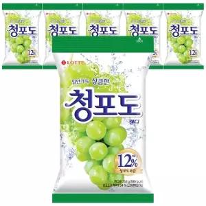 롯데 청포도 캔디 153g x 6개