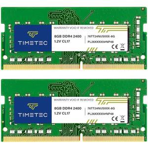 타임텍 프리미엄 16GB 키트 (2X8GB) DDR4 2400MHZ (PC4-2400T) PC4-19200 SODIMM 노트북 RAM U2013 260핀 1.2V CL17 미니 PC 올인원용 비완충 메모리 모듈 VM2